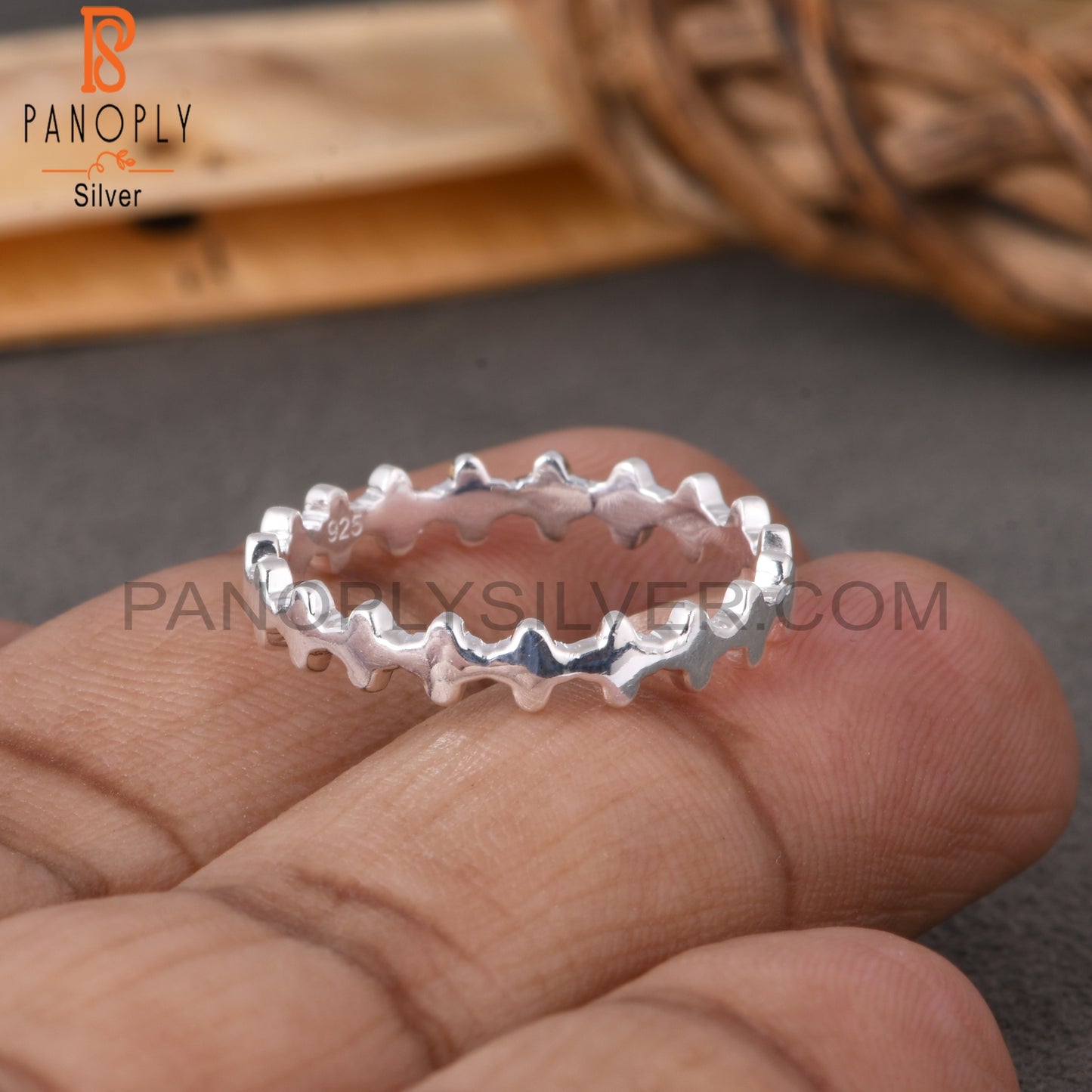 White 925 Sterling Silver Crown Ring