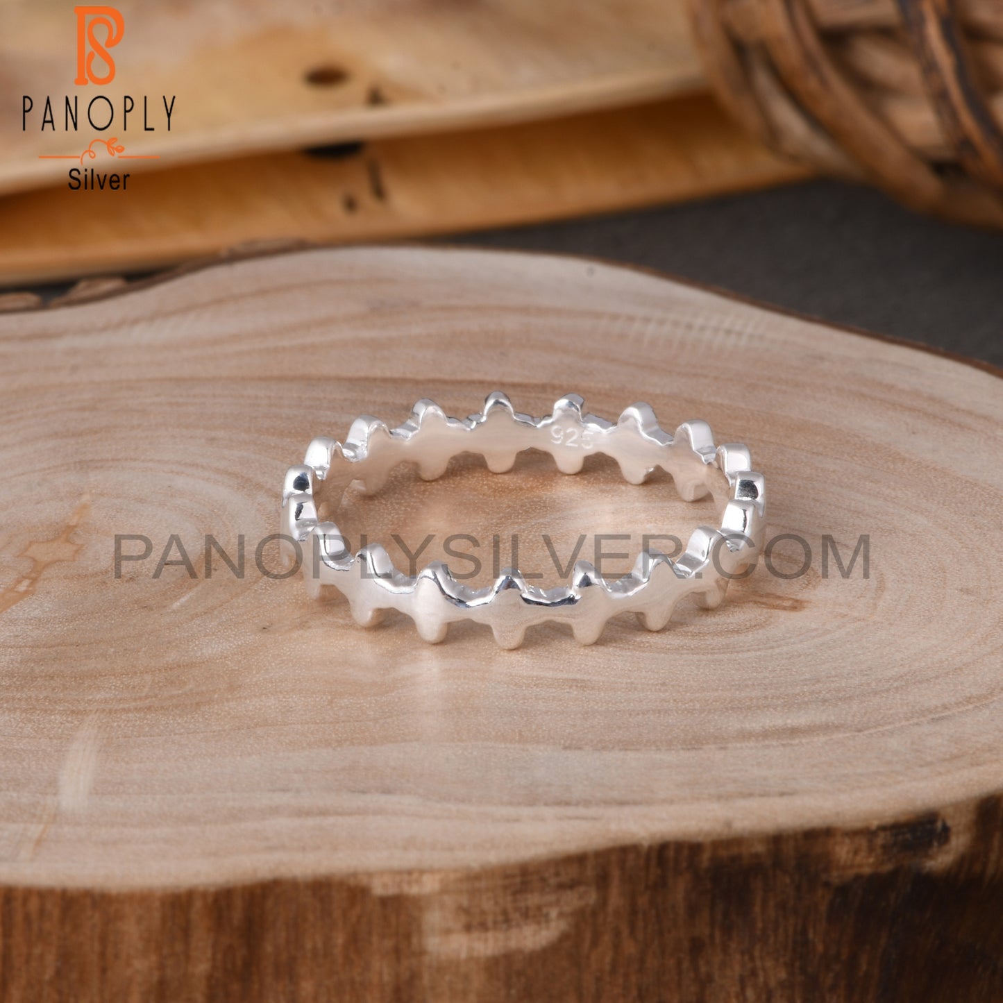 White 925 Sterling Silver Crown Ring