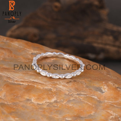 twist Band 925 Sterling Silver Ring