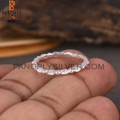 twist Band 925 Sterling Silver Ring