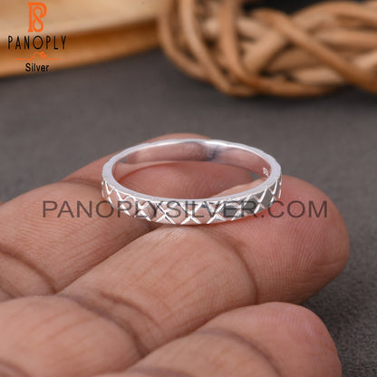 Spinner Square 925 Sterling Silver Ring