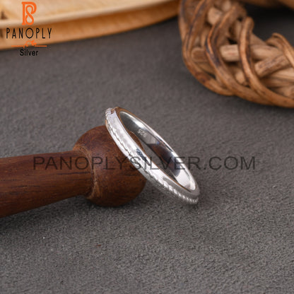 Minimalist Twist Laher Spinner 925 Sterling Silver Ring