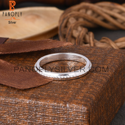 Minimalist Twist Laher Spinner 925 Sterling Silver Ring