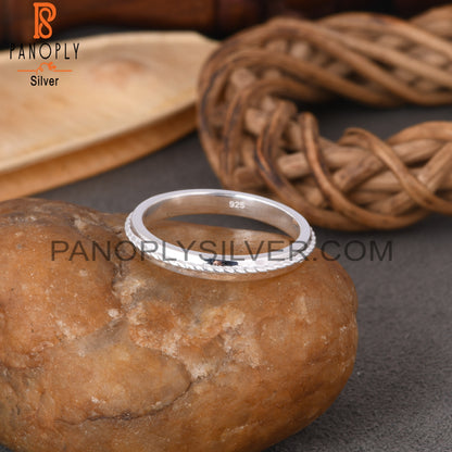 Minimalist Twist Laher Spinner 925 Sterling Silver Ring