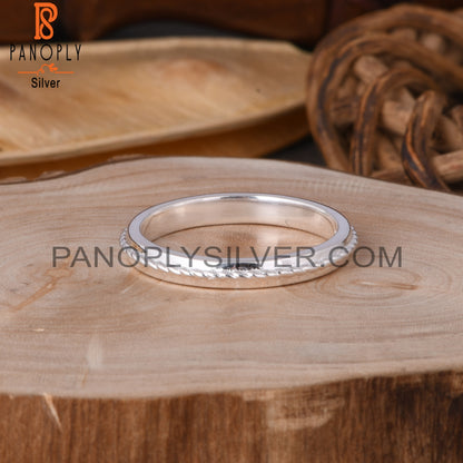 Minimalist Twist Laher Spinner 925 Sterling Silver Ring