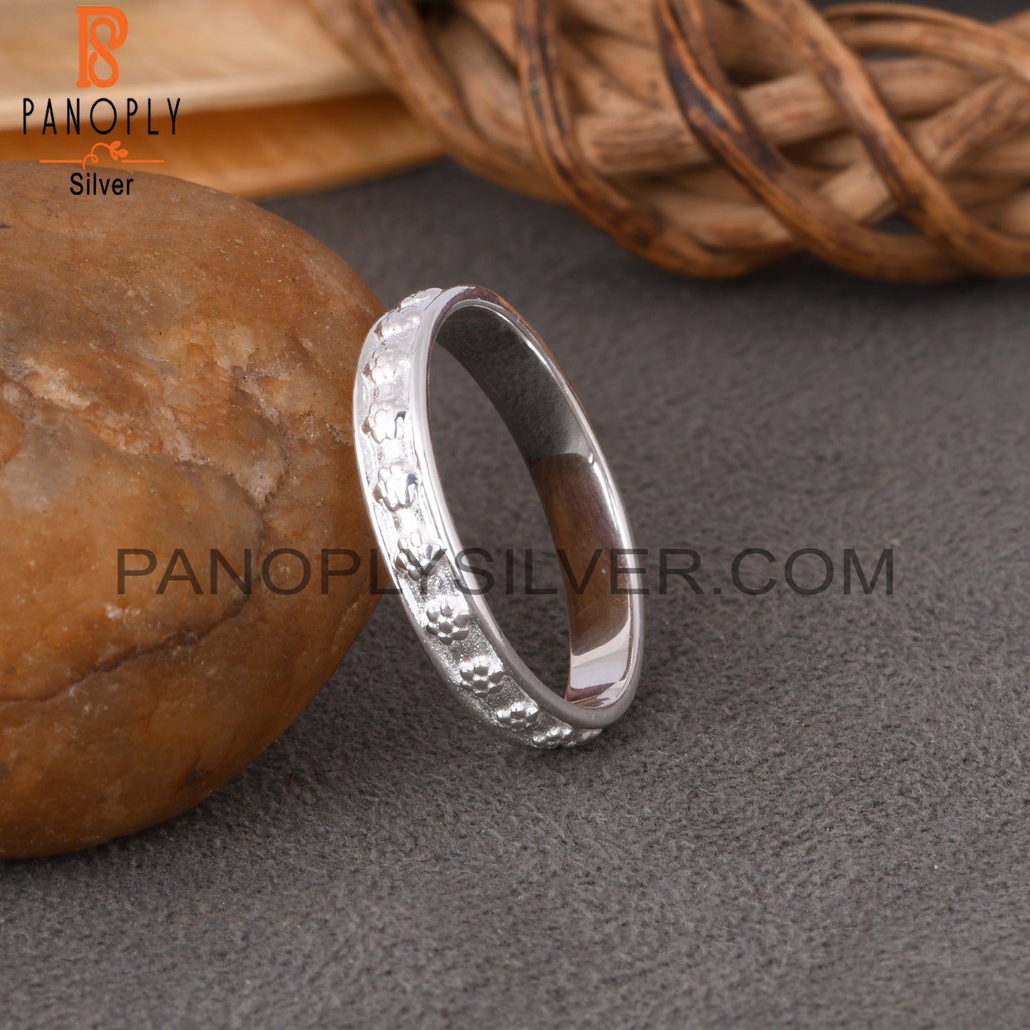 Minimalist Flower 925 Sterling Silver Ring