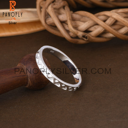 Spinner Zig Zag 925 Sterling Silver Ring