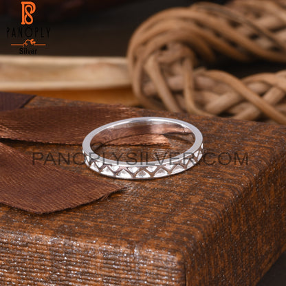Spinner Zig Zag 925 Sterling Silver Ring
