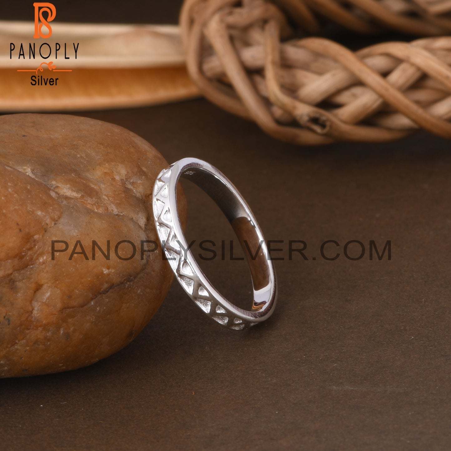 Spinner Zig Zag 925 Sterling Silver Ring