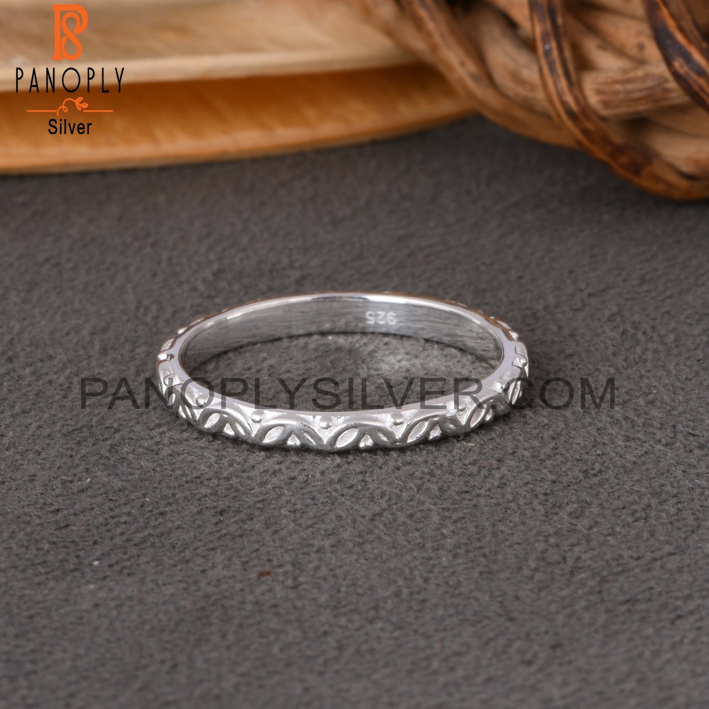 Flower Bnad 925 Sterling Silver Ring