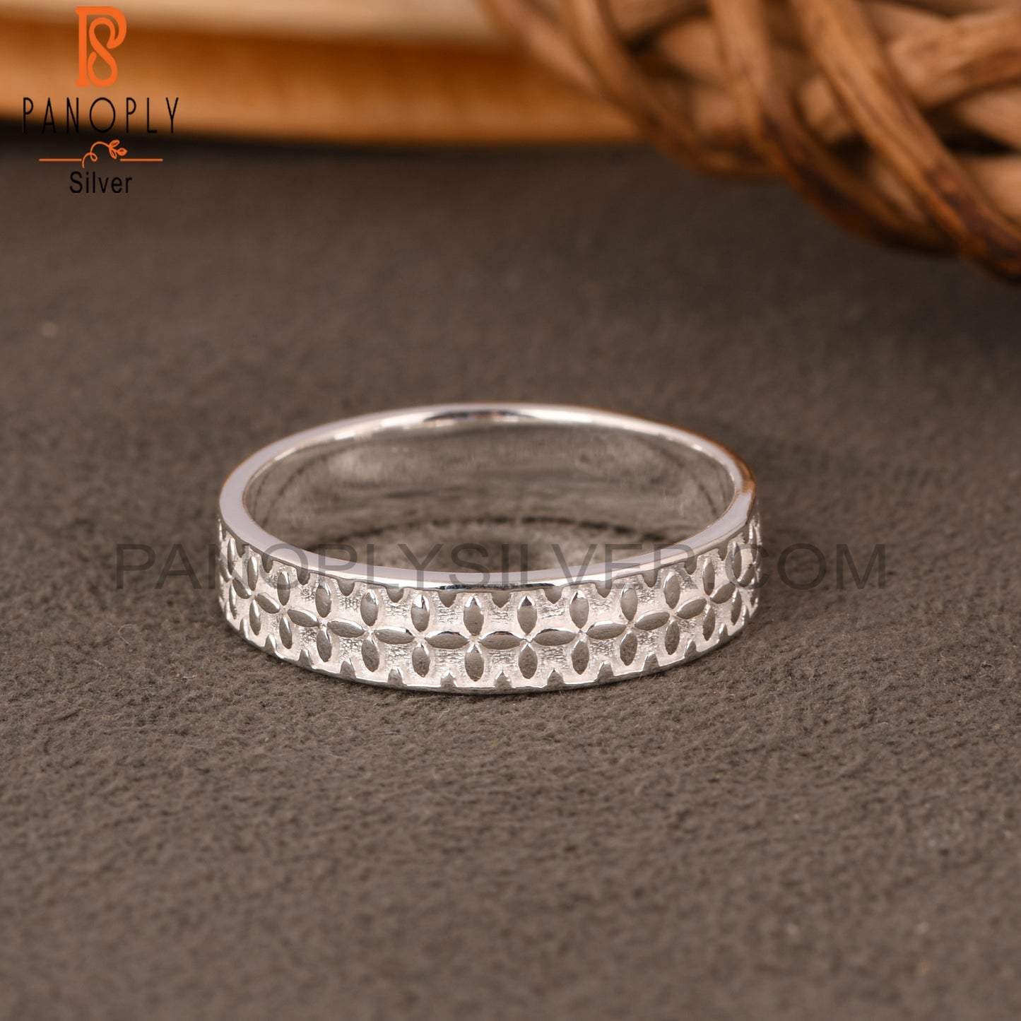 Handmade Flower Shape Spinner 925 Sterling Silver Ring