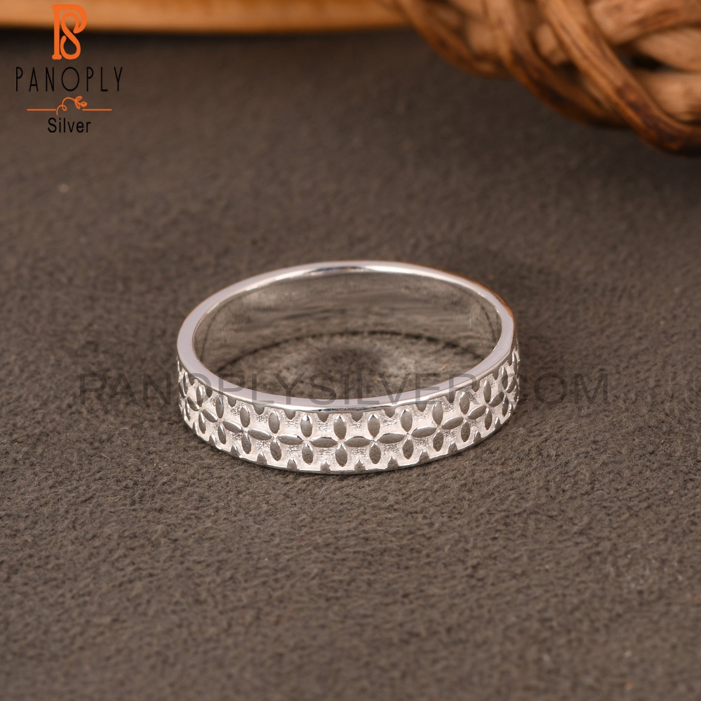 Handmade Flower Shape Spinner 925 Sterling Silver Ring