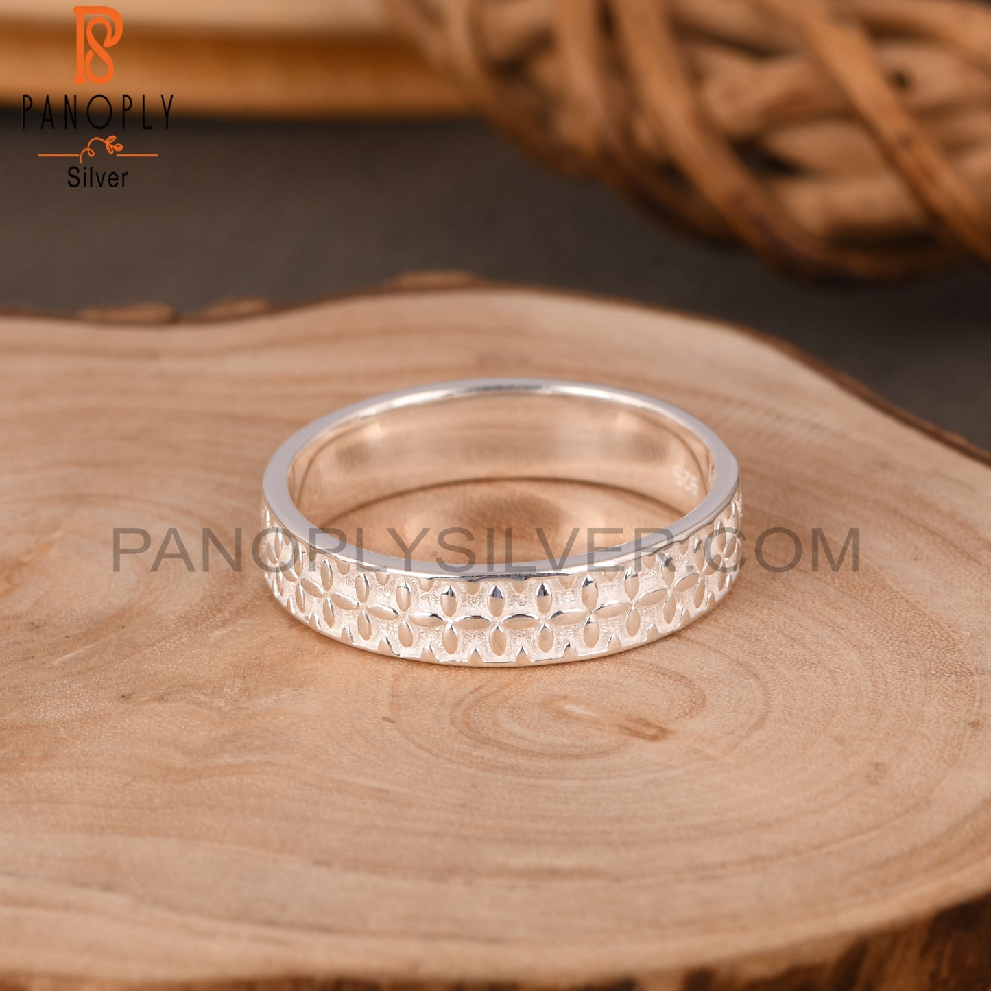 Handmade Flower Shape Spinner 925 Sterling Silver Ring