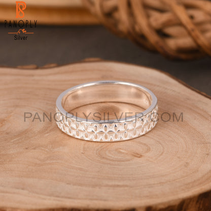 Handmade Flower Shape Spinner 925 Sterling Silver Ring