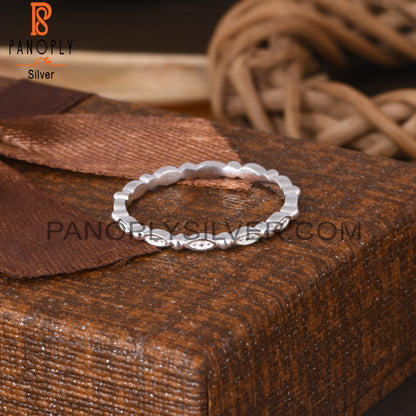 Twist Link 925 Sterling Silver Ring