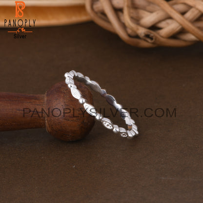 Twist Link 925 Sterling Silver Ring