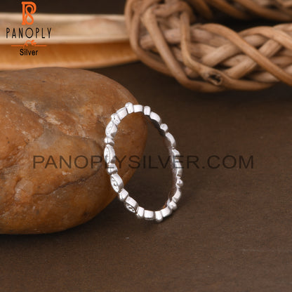 Twist Link 925 Sterling Silver Ring
