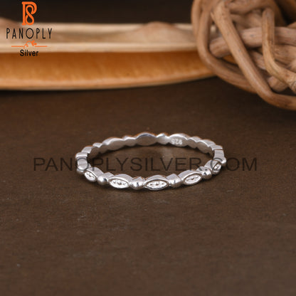 Twist Link 925 Sterling Silver Ring
