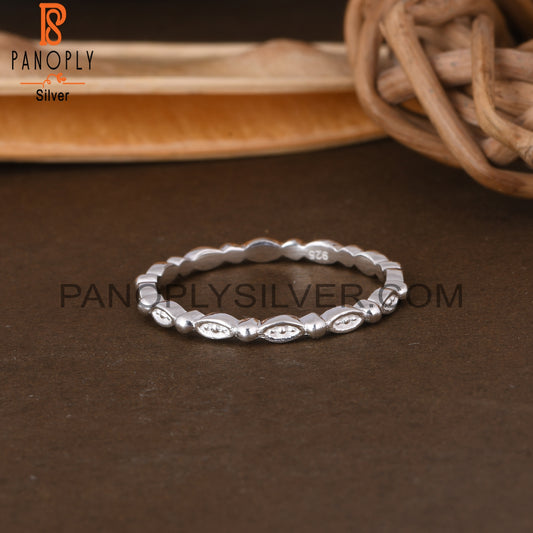 Twist Link 925 Sterling Silver Ring