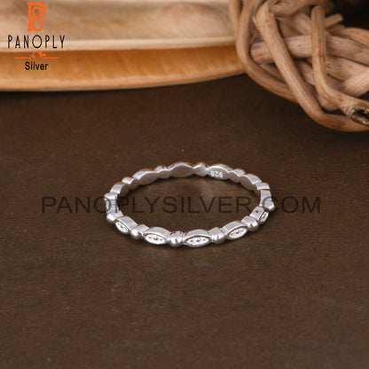 Twist Link 925 Sterling Silver Ring