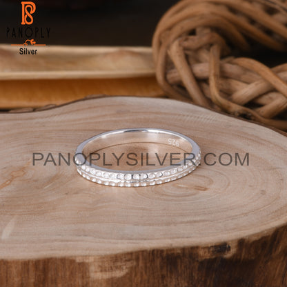 Texture 925 Sterling Silver Ring For Women
