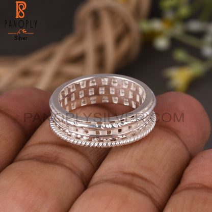 Spinner 925 Sterling Silver  Engagement Band Ring