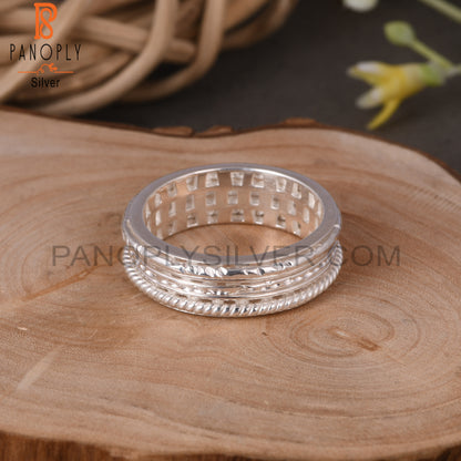 Spinner 925 Sterling Silver  Engagement Band Ring