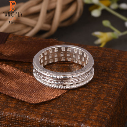 Spinner 925 Sterling Silver  Engagement Band Ring