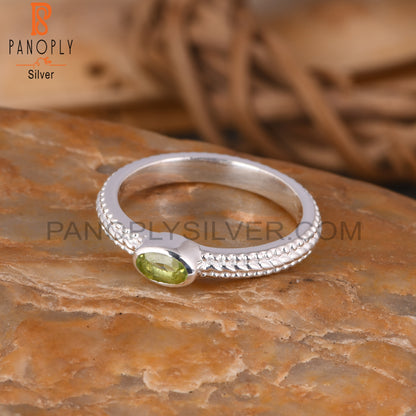 Peridot Oval 925 Sterling Silver Ring