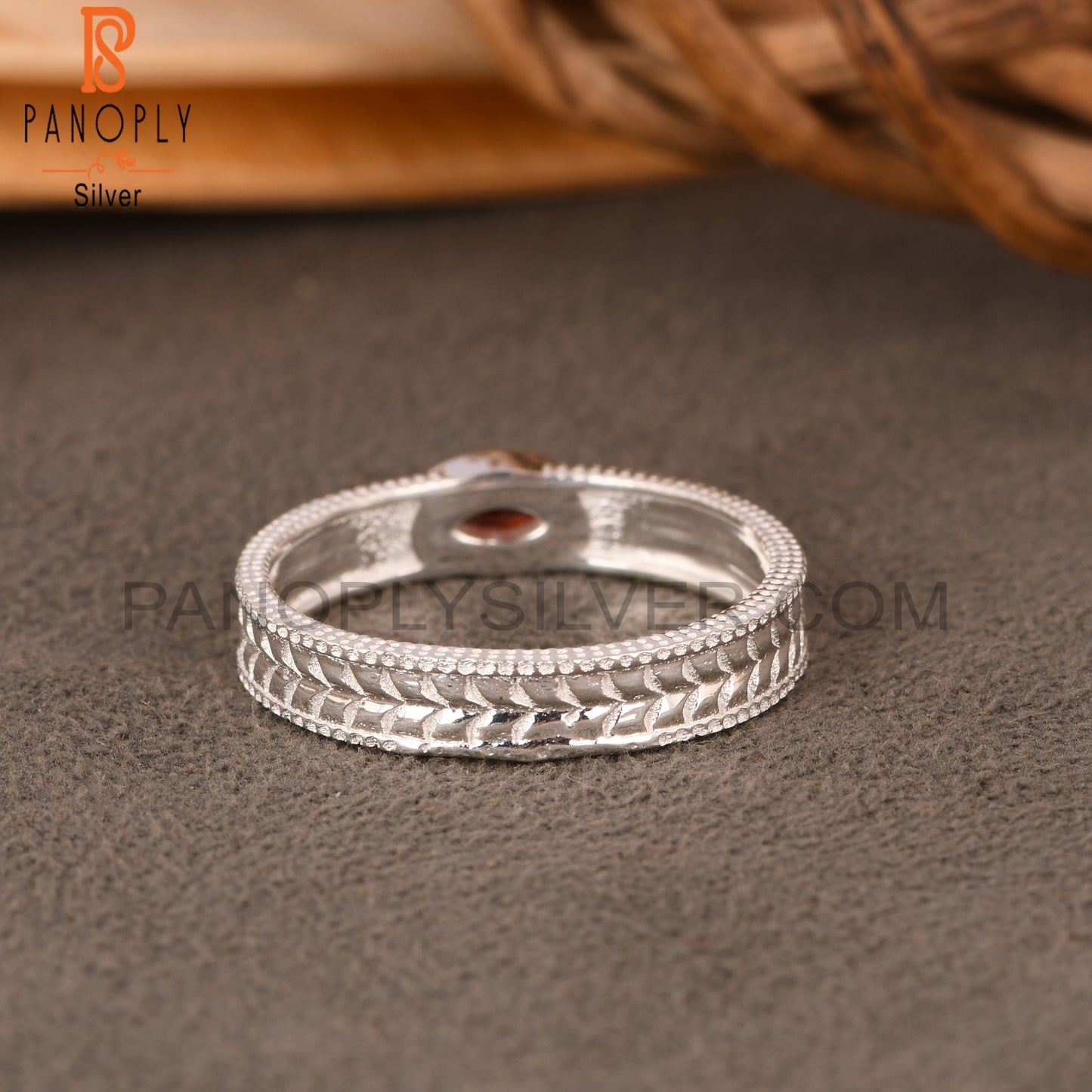 Garnet Oval 925 Sterling Silver Ring