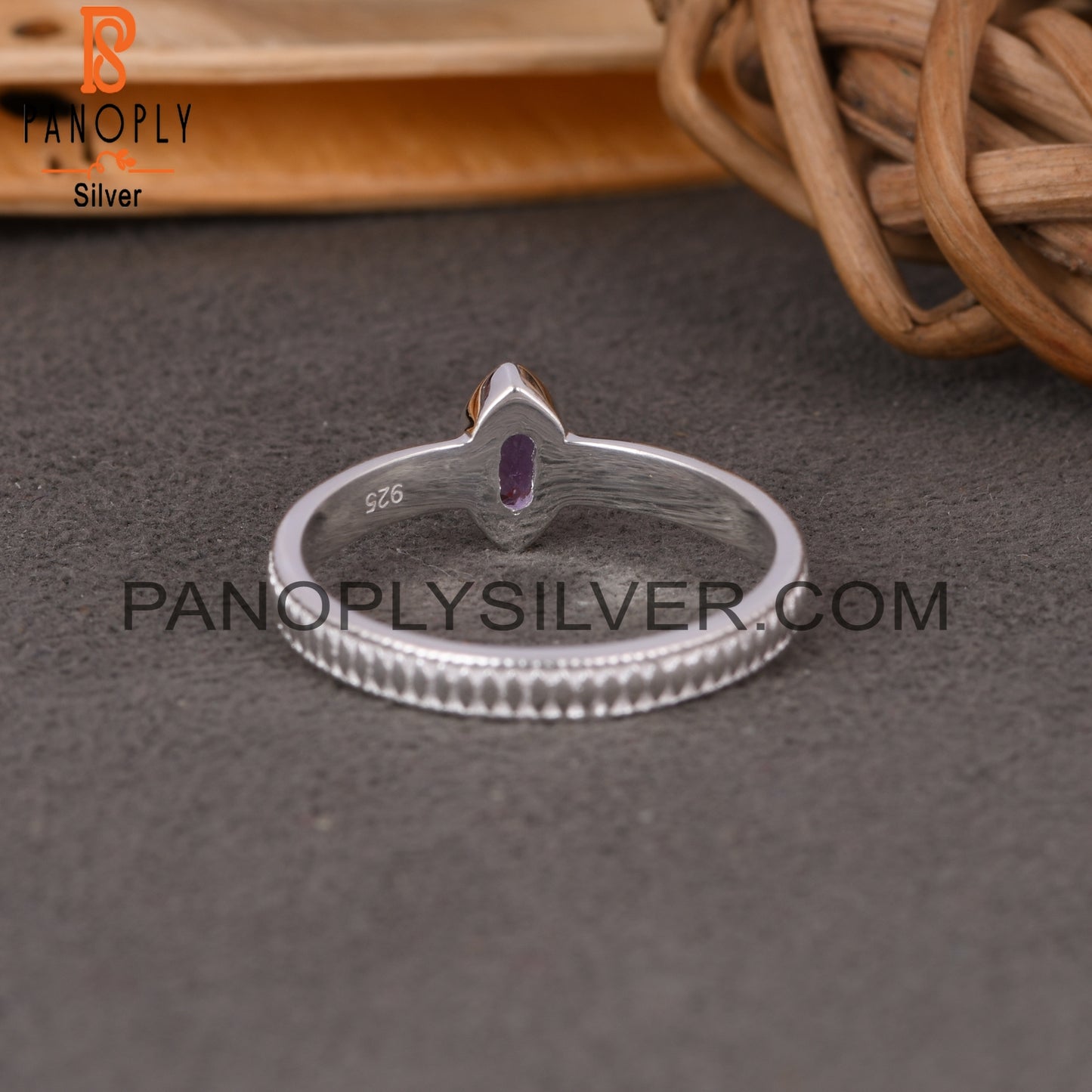 Silver Jewelry Amethyst Marquise 925 Sterling Silver Ring