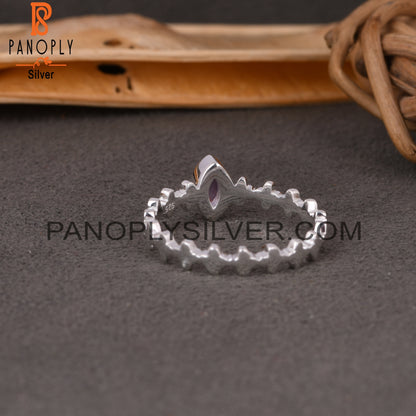 Amethyst Marquise 925 Sterling Silver Purple Ring