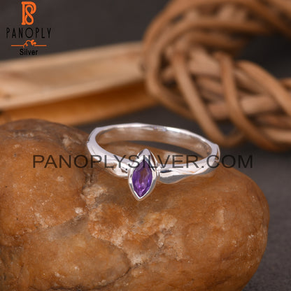 Amethyst Marquise 925 Sterling Silver Ring For Girls