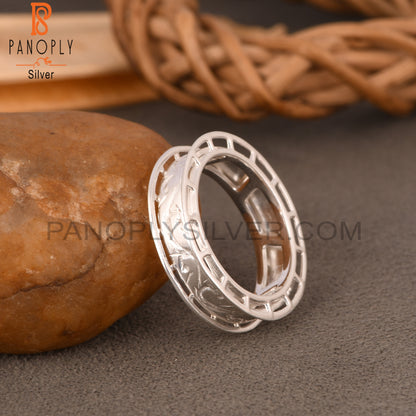 Handmade 925 Sterling Silver Texture Ring