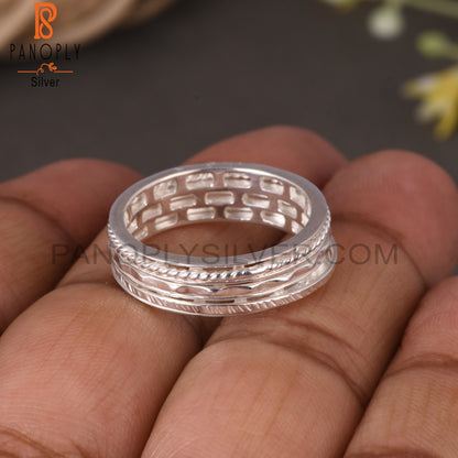 Plain 925 Sterling Silver Twisted Wire Ring