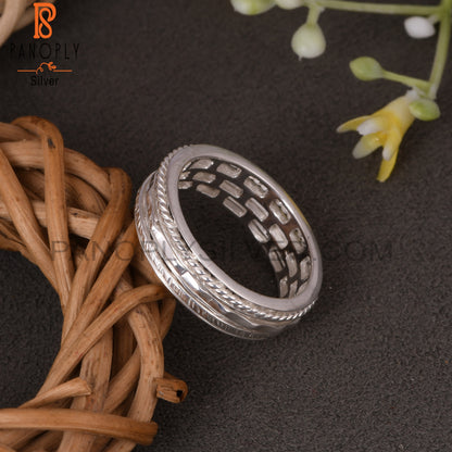 Plain 925 Sterling Silver Twisted Wire Ring