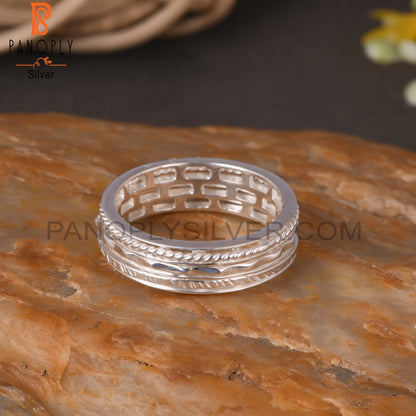 Plain 925 Sterling Silver Twisted Wire Ring
