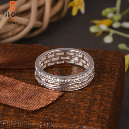 Plain 925 Sterling Silver Twisted Wire Ring