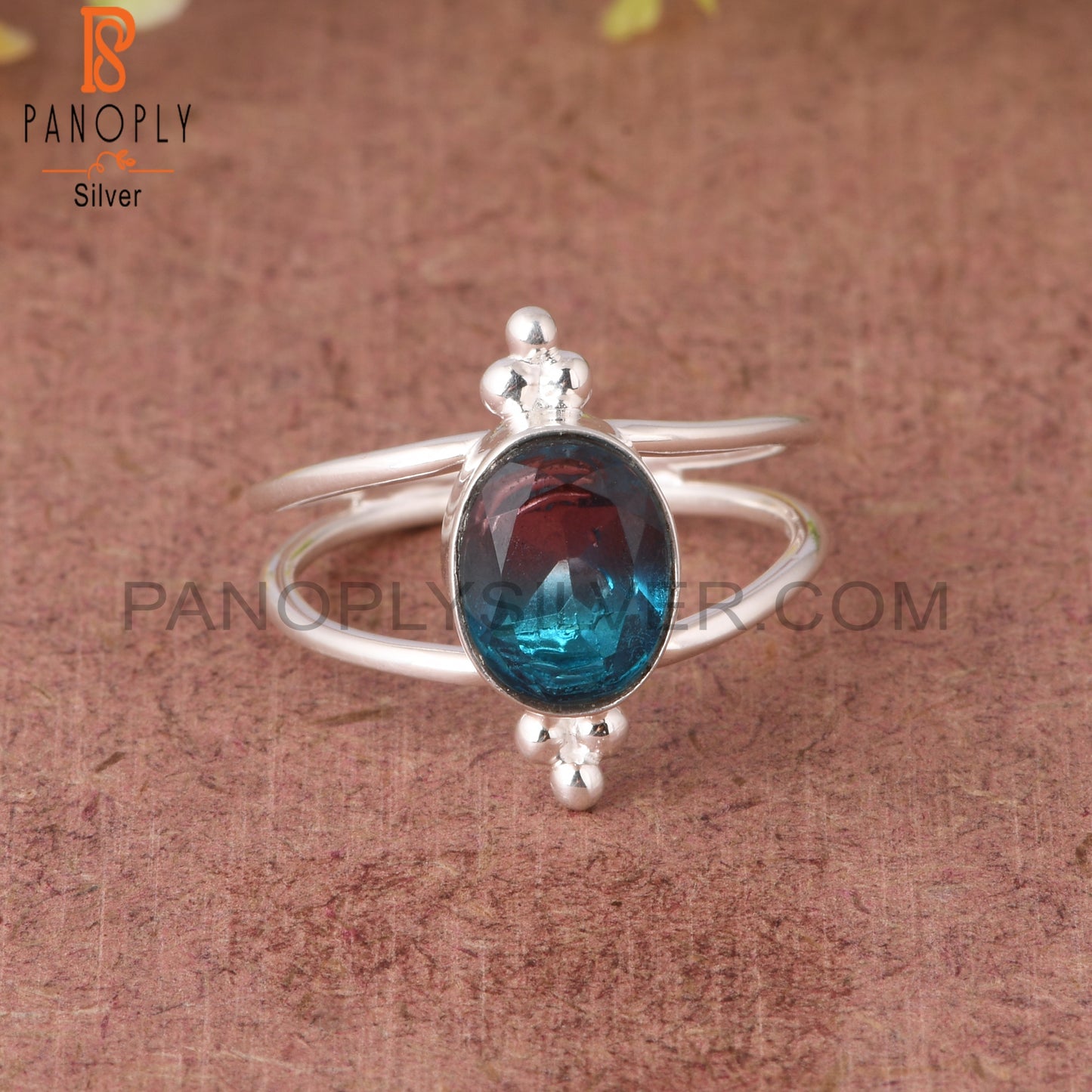 Bio Alexandrite Doublet Quartz Oval Shape 925 Silver Ring
