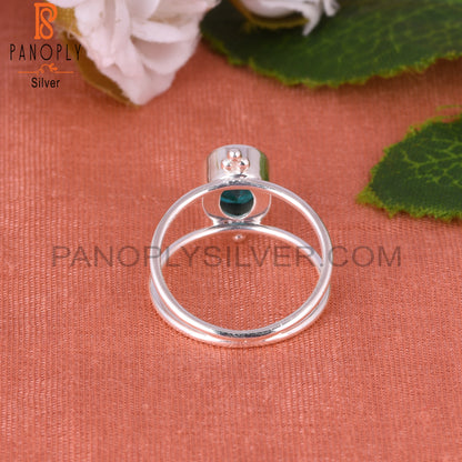 Doublet Santamaria Aquamarine Quartz 925 Silver  Ring