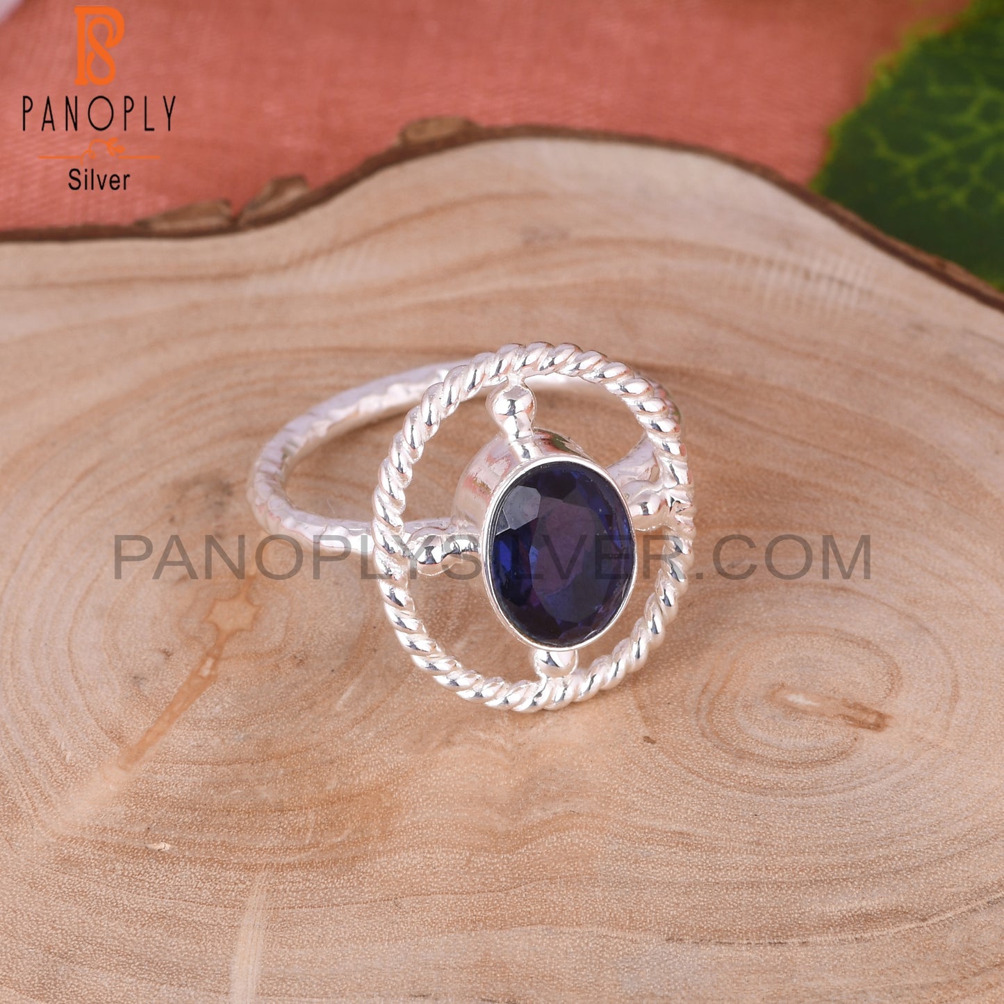 Doublet Amethyst Quartz Oval 925 Sterling Silver Ring
