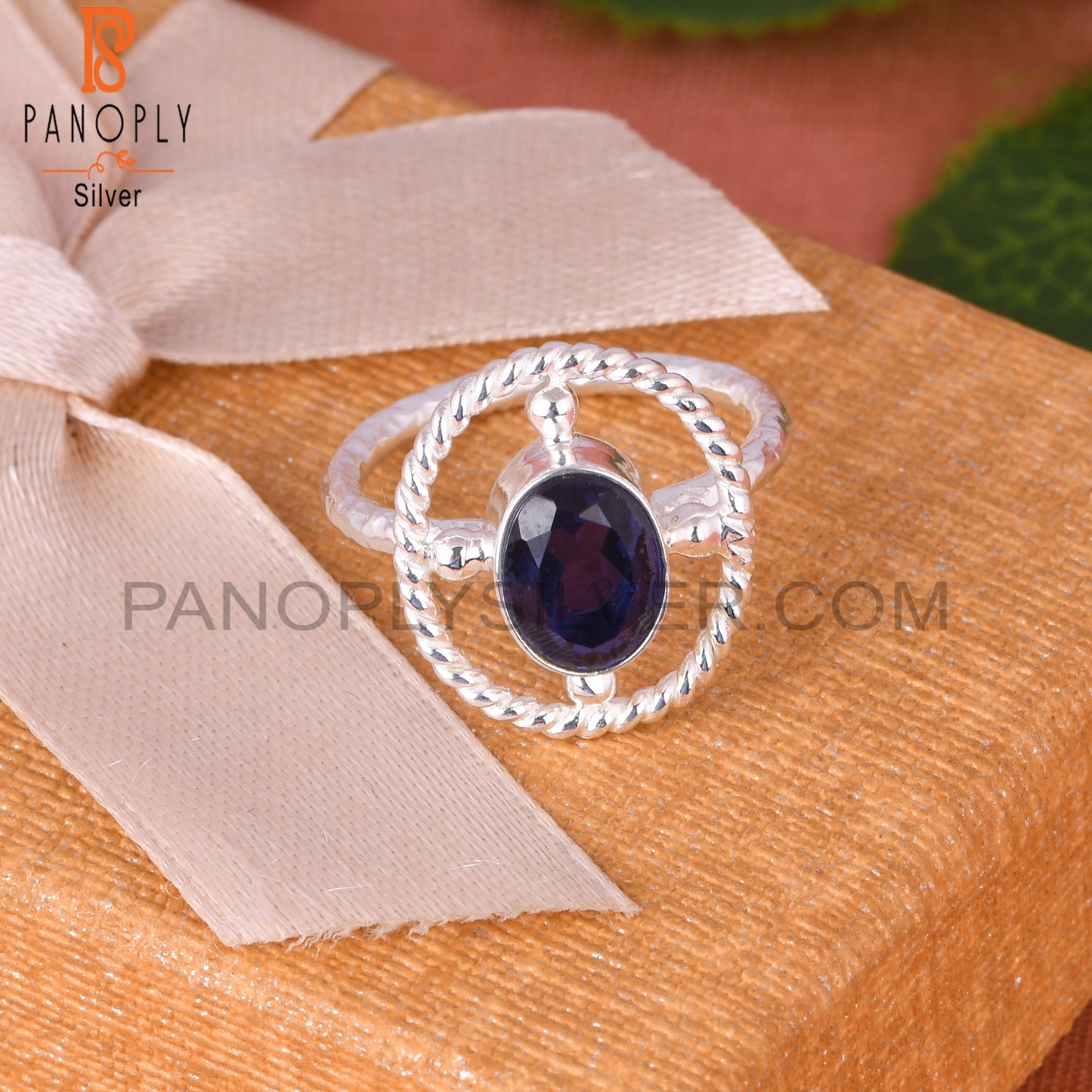 Doublet Amethyst Quartz Oval 925 Sterling Silver Ring