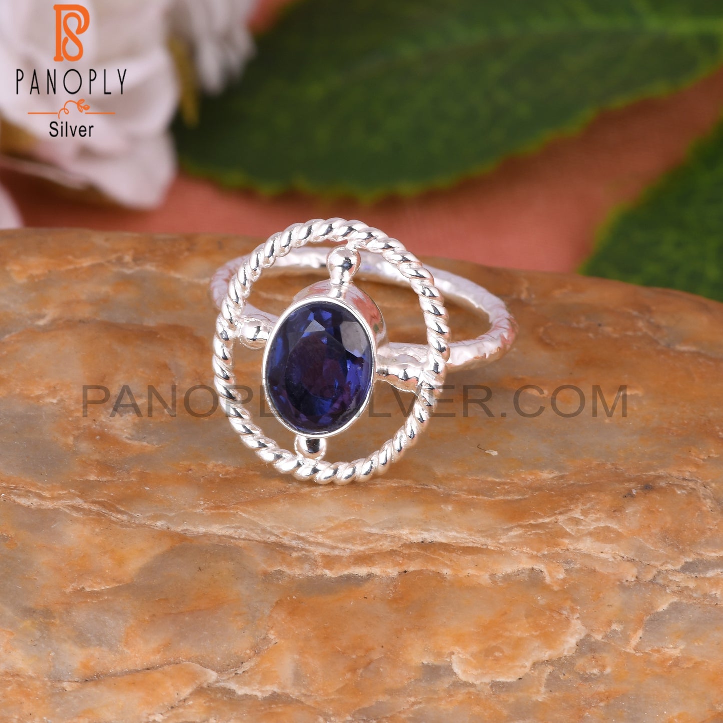 Doublet Amethyst Quartz Oval 925 Sterling Silver Ring