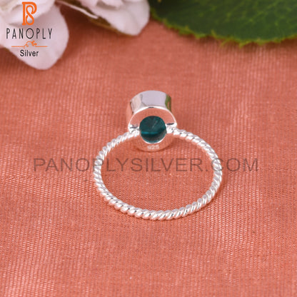 Doublet Santamaria Aquamarine Quartz Oval 925 Silver Ring