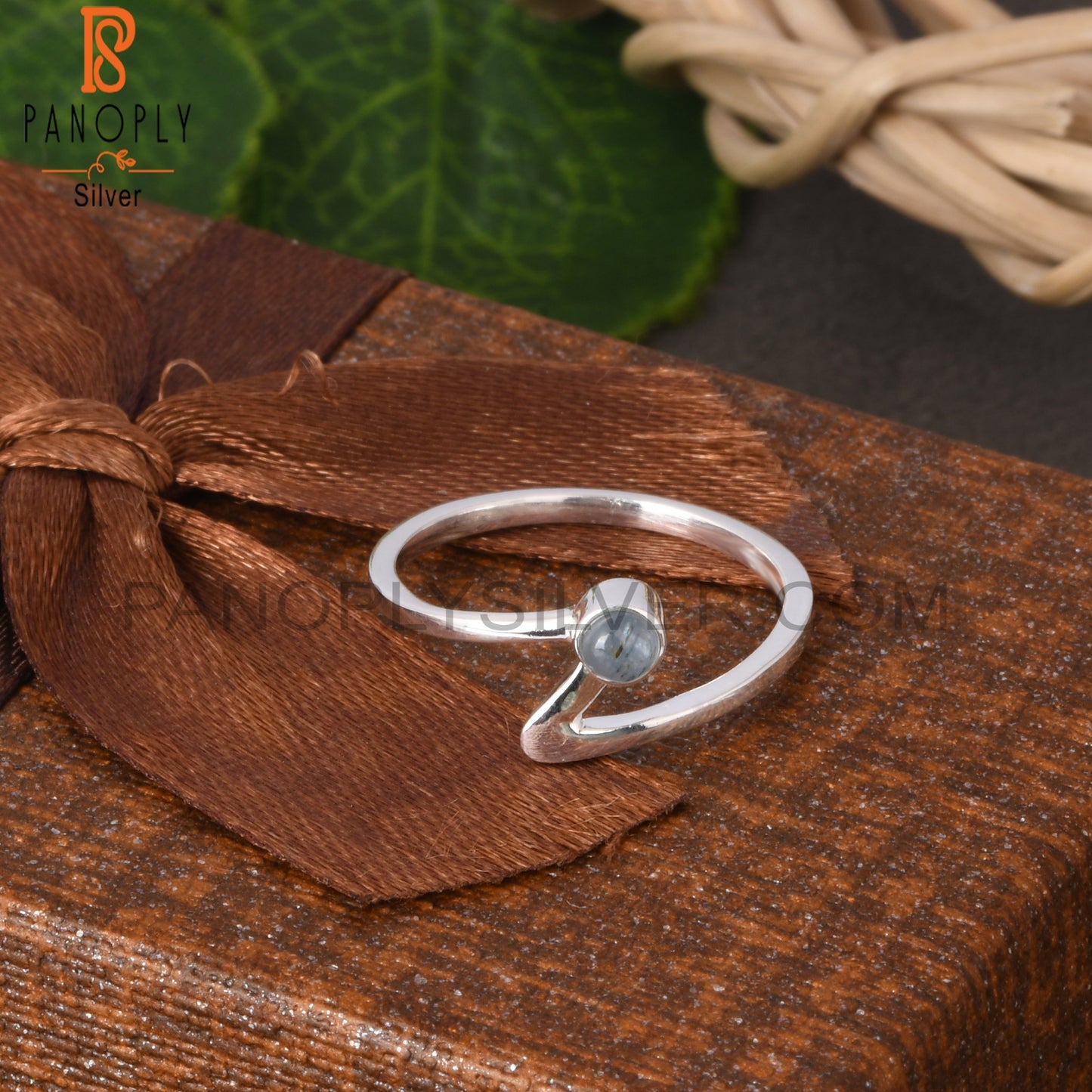Kyanite Round Shape 925 Sterling Silver Ring