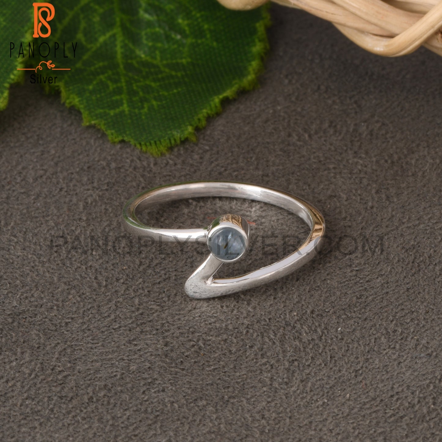 Kyanite Round Shape 925 Sterling Silver Ring