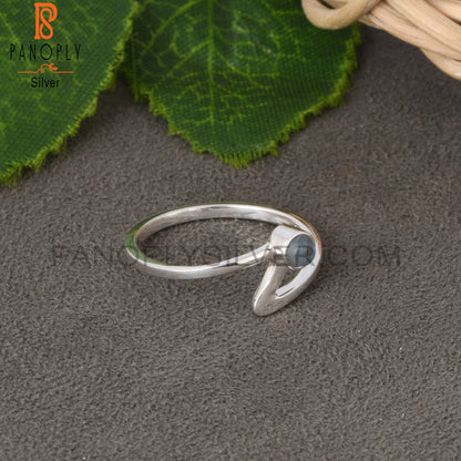 Kyanite Round Shape 925 Sterling Silver Ring