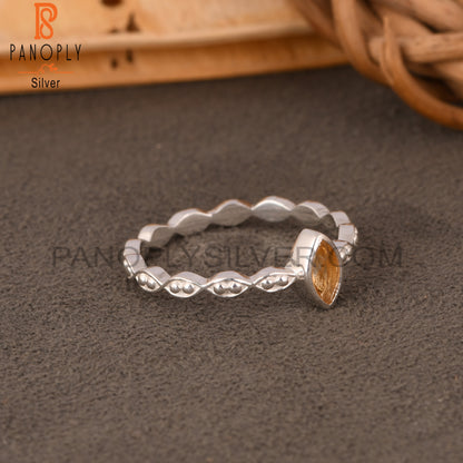 Citrine Marquise 925 Sterling Silver Ring