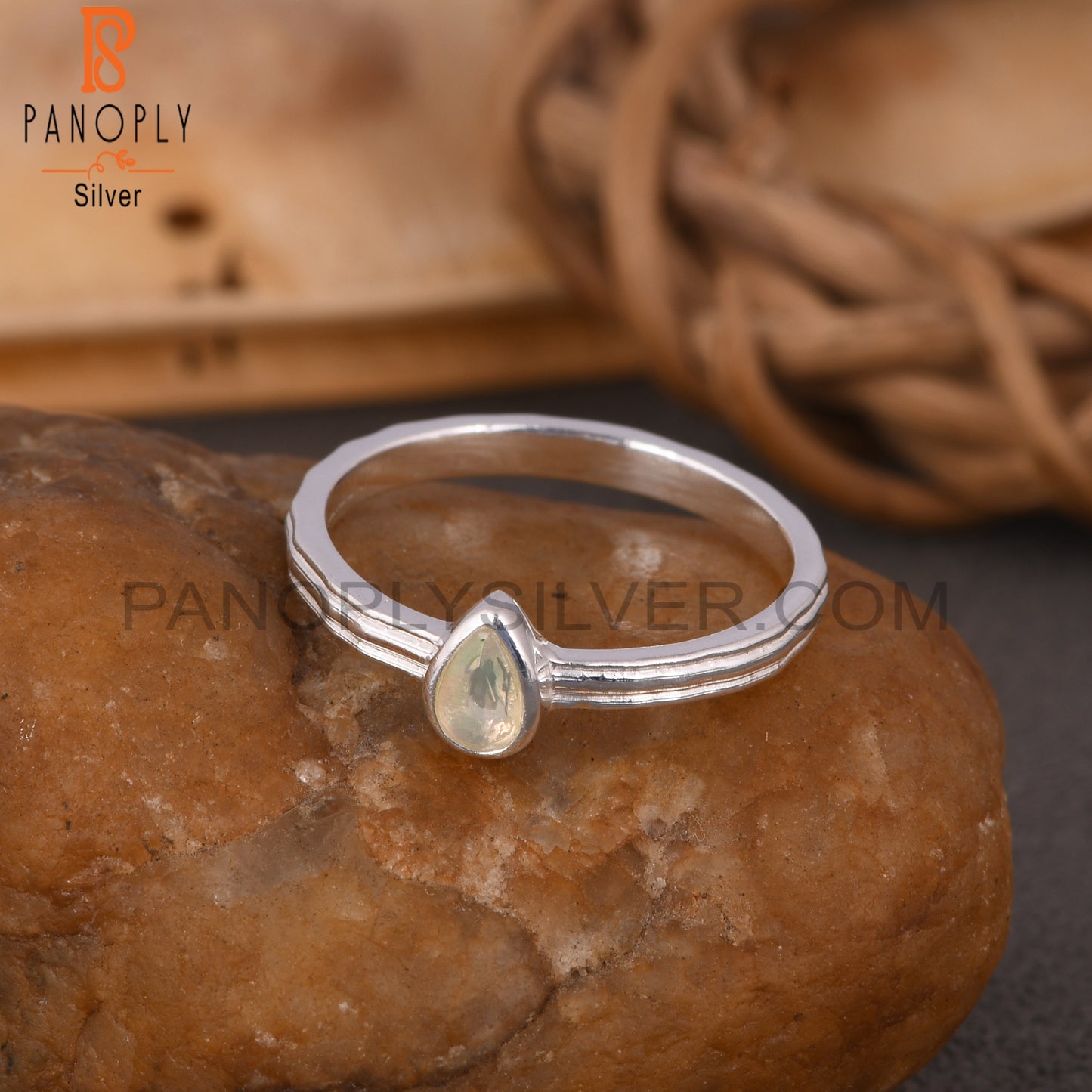 Ethiopian Opal 925 Sterling Silver Beautiful Ring For Girls