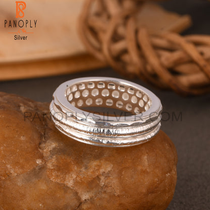 Handmade 925 Sterling Silver Triple Line Laye Plain Ring